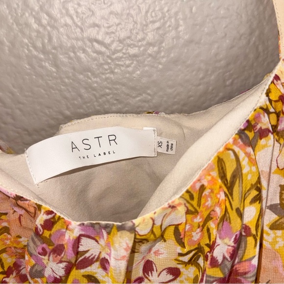 Astr the Label Floral Long Sleeve Dress in Pink and Yellow - Picture 2 of 6